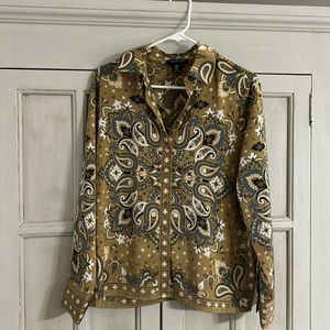 Silky button down shirt